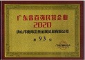 熱烈祝賀興奇集團旗下正圣金屬公司連續4年榮登“廣東省百強民營企業”